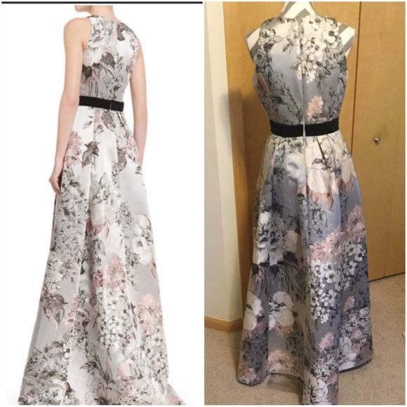 Carmen Marc Valvo Sleeveless Floral-Print - Picture 2 of 8